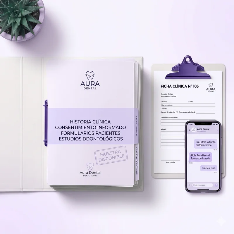 Muestra del Kit Consultorio Pro — documentos editables para consultorios odontológicos